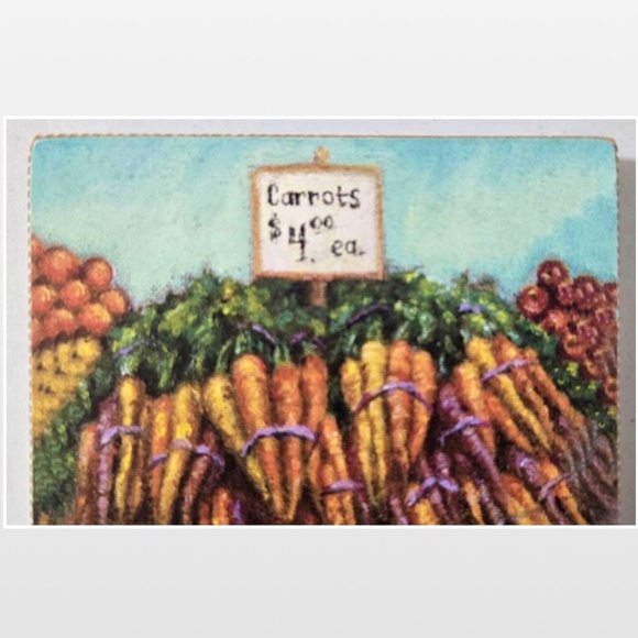 New Primitives By Kathy Sign Small Carrot Distressed Wood Wall Textured Décor - Picture 2 of 13